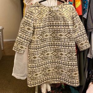 Thacker gold print dress